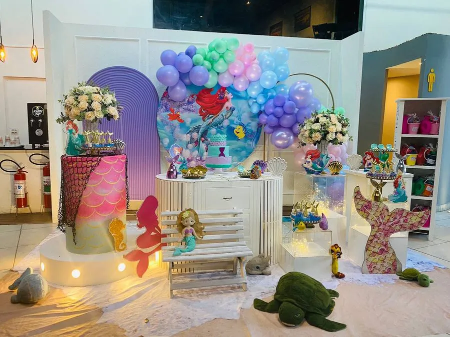 Decoração Sereia · Pequena Sereia · Buffet Family