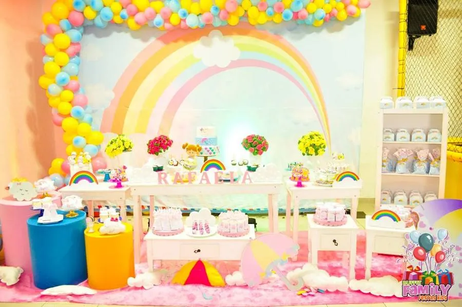 Decoração Unicórnio · Arco-Íris Unicórnio · Buffet Family