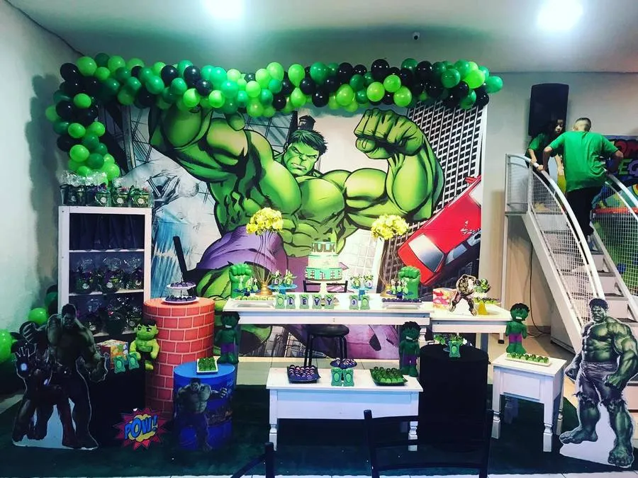 Decoração Vingadores · Hulk · Buffet Family