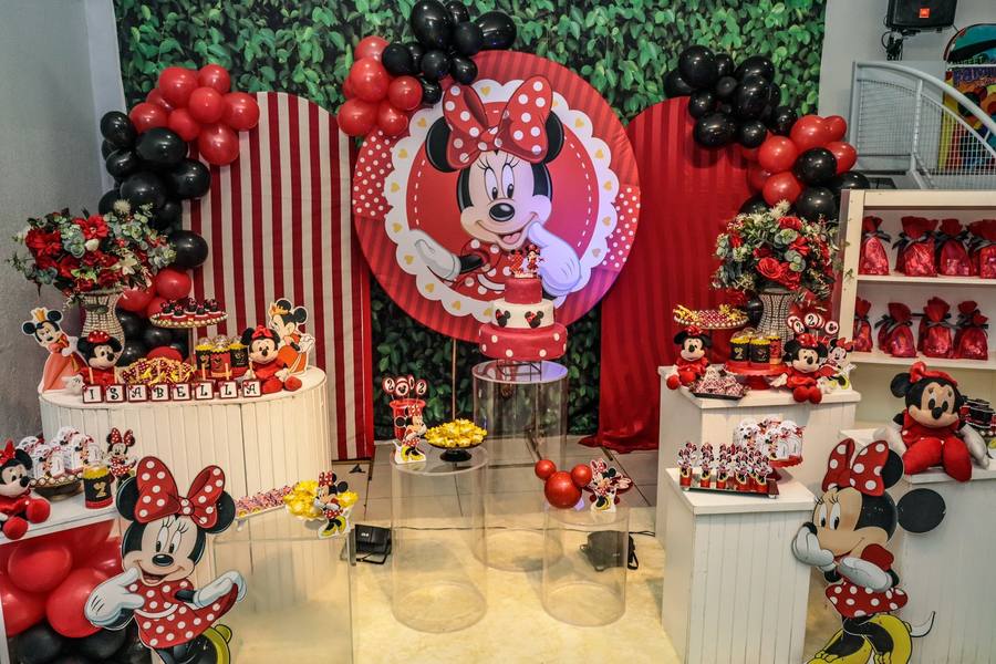 Decoração Minnie · Minnie Vermelha 2 · Buffet Family