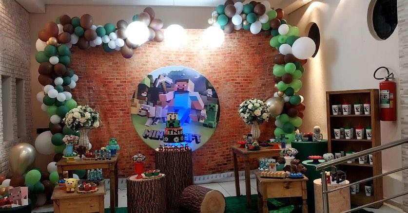 Decoração Minecraft · Minecraft 4 · Buffet Family