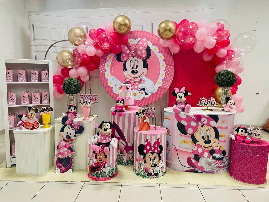Decoração Minnie · Minnie Rosa 4 · Buffet Family