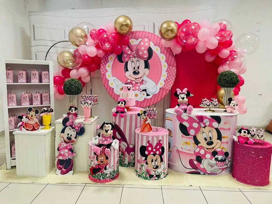 Decoração Minnie · Minnie Rosa · Buffet Family