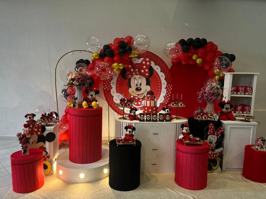 Decoração Minnie · Minnie Vermelha 3 · Buffet Family