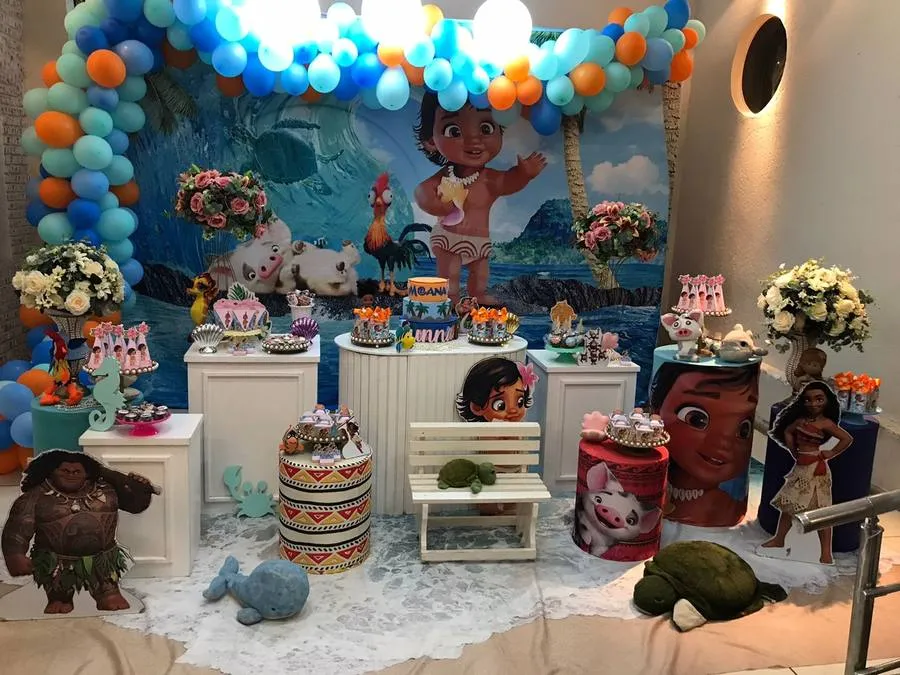 Decoração Moana · Moana Bebê · Buffet Family