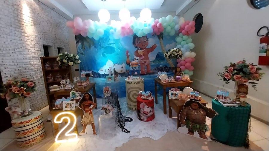 Decoração Moana · Moana 4 · Buffet Family
