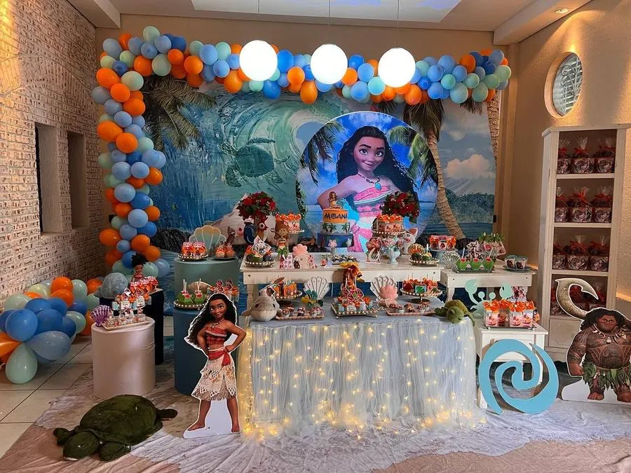 Decoração Moana · Moana 7 · Buffet Family