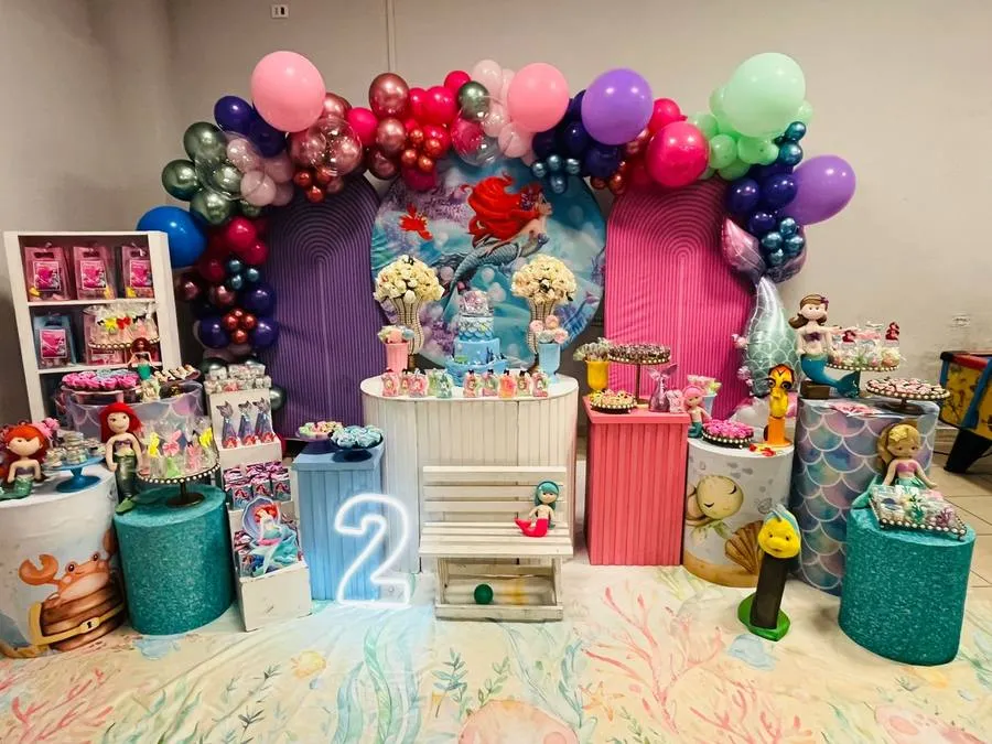 Decoração Sereia · Pequena Sereia Ariel · Buffet Family