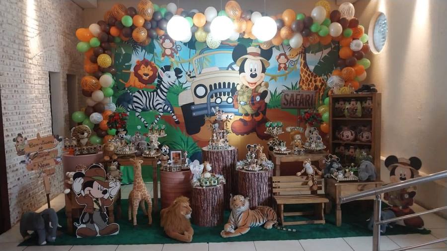 Decoração Mickey · Mickey Safari 9 · Buffet Family