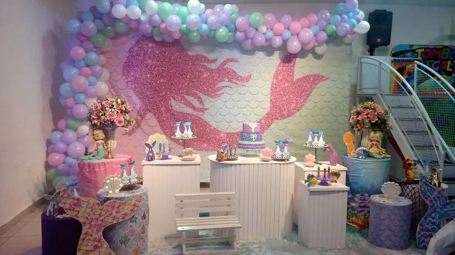Decoração Sereia · Sereia · Buffet Family