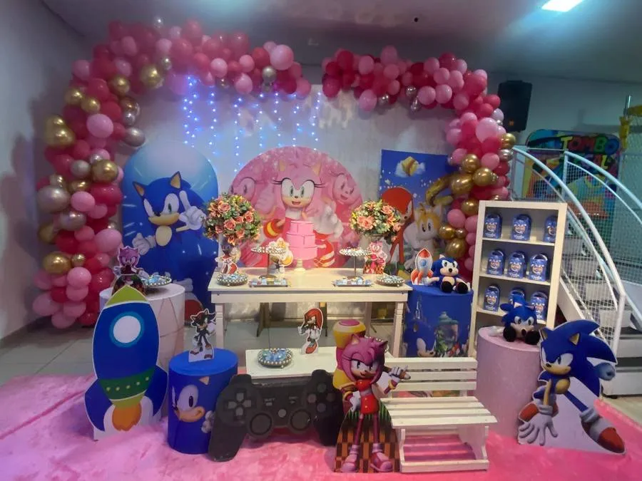 Decoração Sonic · Sonic Amy Rose · Buffet Family