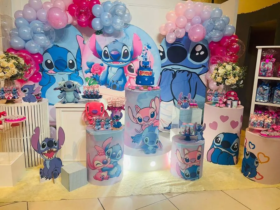 Decoração Stitch · Stitch e Angel 2 · Buffet Family