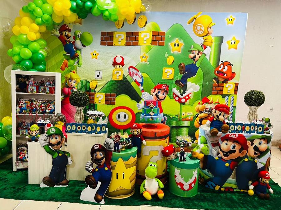 Decoração Fundo do Mar · Super Mario Bros 3 · Buffet Family