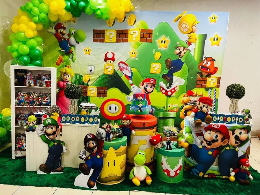 Decoração Fundo do Mar · Super Mario Bros · Buffet Family