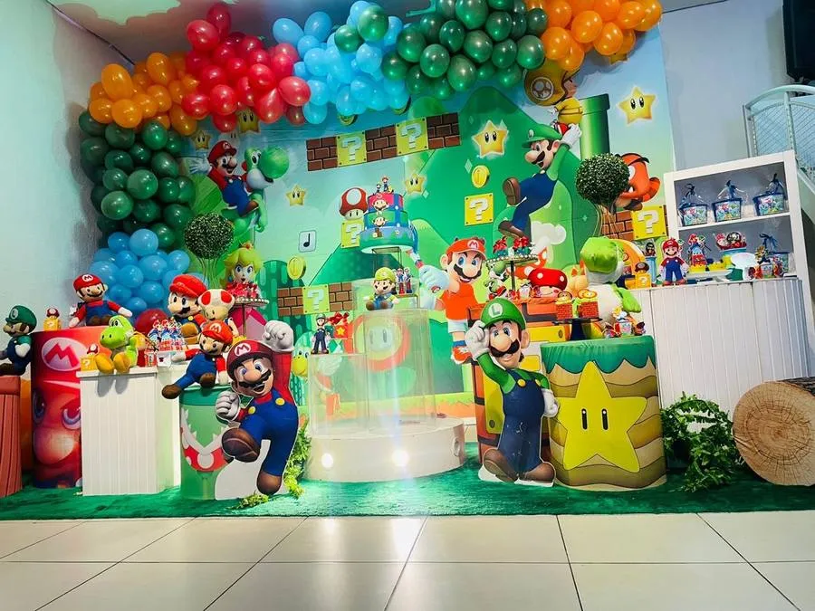 Decoração Fundo do Mar · Super Mario Bros · Buffet Family