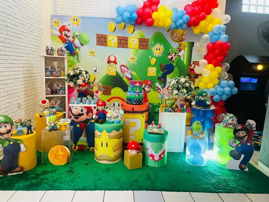 Decoração Fundo do Mar · Super Mario Bros · Buffet Family