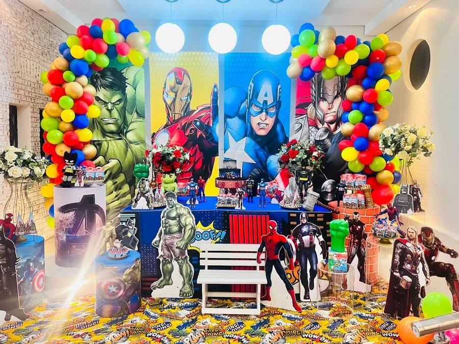 Decoração Vingadores · Vingadores · Buffet Family