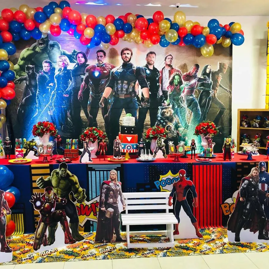 Decoração Vingadores · Vingadores · Buffet Family