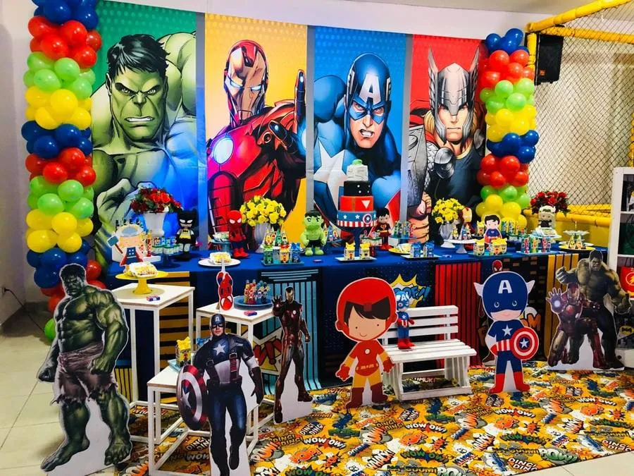 Decoração Vingadores · Vingadores · Buffet Family