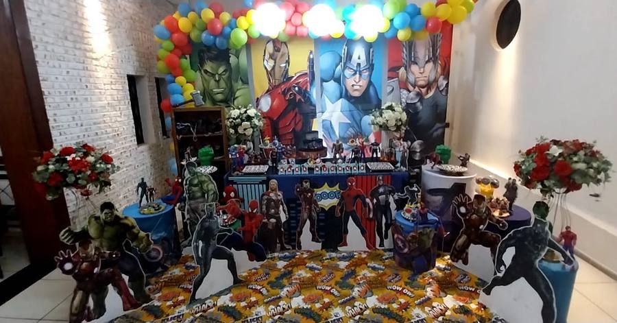 Decoração Vingadores · Vingadores · Buffet Family