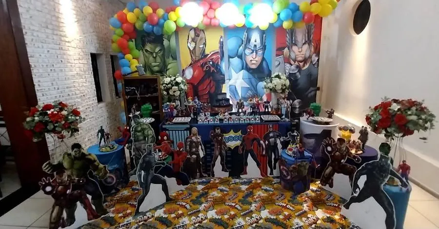 Decoração Vingadores · Vingadores · Buffet Family