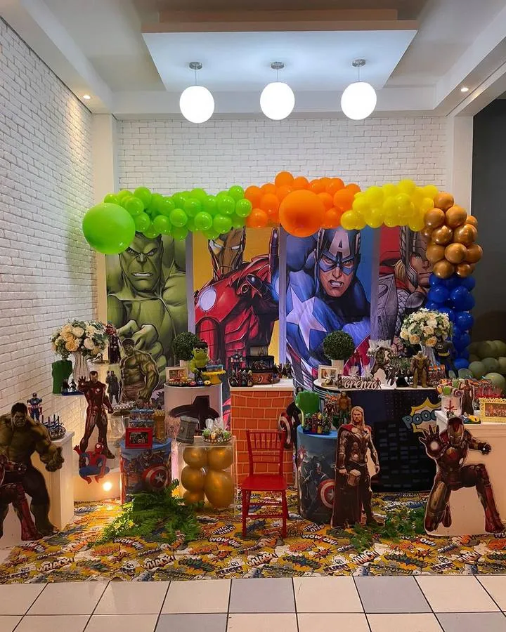 Decoração Vingadores · Vingadores · Buffet Family