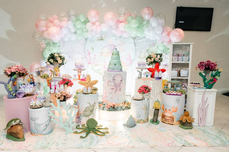 Decoração Fundo do Mar · Fundo do Mar Cute · Buffet Family