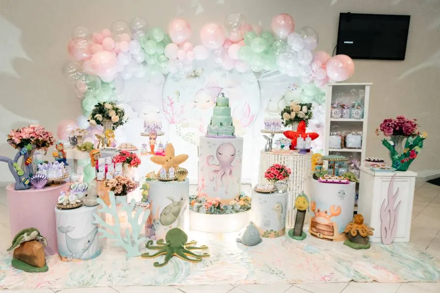 Decoração Fundo do Mar · Fundo do Mar Cute · Buffet Family